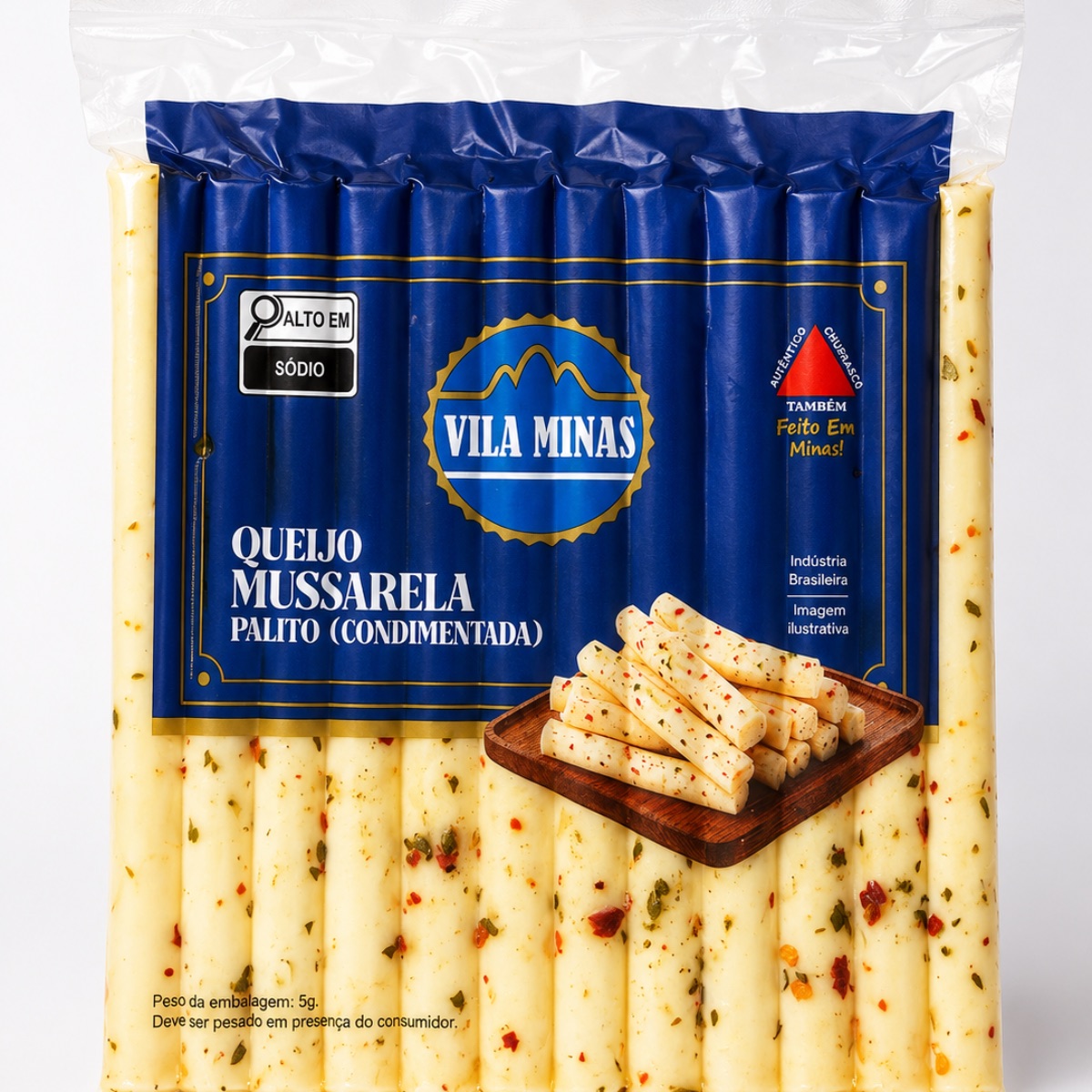 Palito muçarela temperado